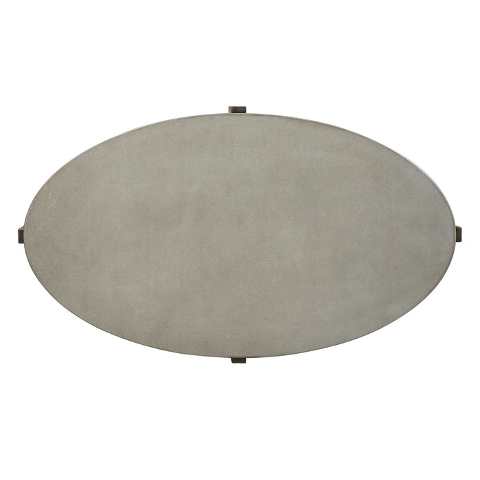 Cascade Oval Cocktail Table in Wire Brush Rustic Brown