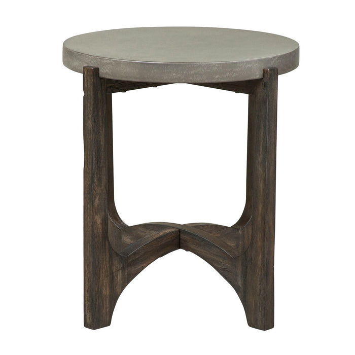 Cascade End Table in Wire Brush Rustic Brown