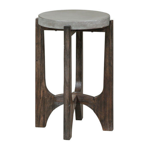 Cascade Chair Side Table in Wire Brush Rustic Brown - homePLUS (Binghamton, NY)