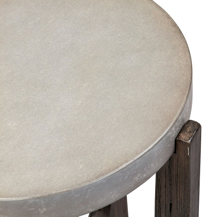 Cascade Chair Side Table in Wire Brush Rustic Brown