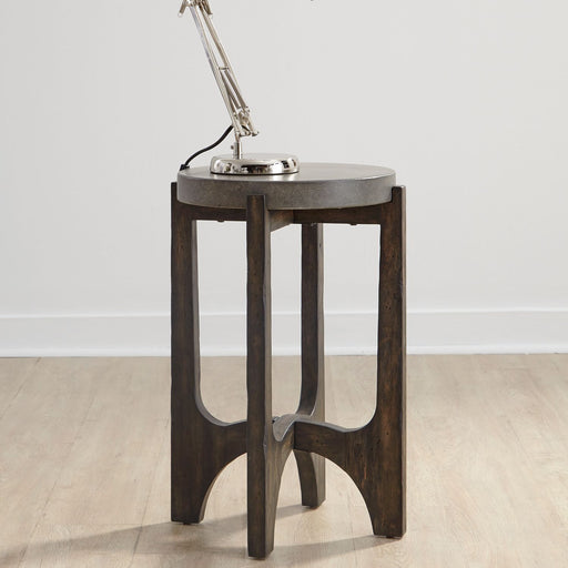 Cascade Chair Side Table in Wire Brush Rustic Brown image