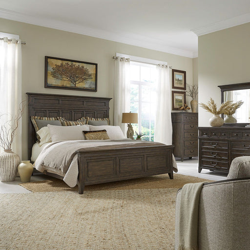 Paradise Valley Queen Panel Bed, Dresser & Mirror, Chest image
