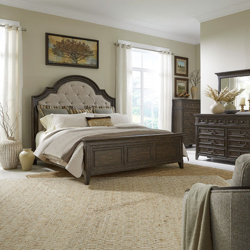 Paradise Valley Queen Uph Bed, Dresser & Mirror, Chest image