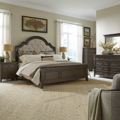 Paradise Valley Queen Uph Bed, Dresser & Mirror, Chest, Night Stand image
