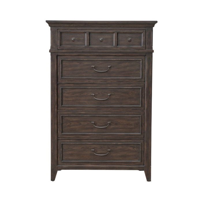 Paradise Valley 5 Drawer Chest in Saddle Brown image
