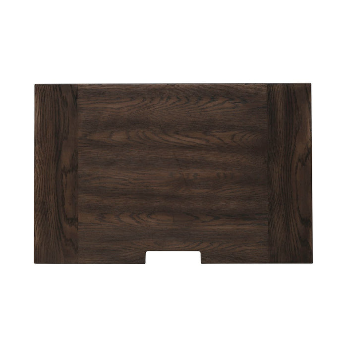 Paradise Valley Nightstand with Charging Station in Saddle Brown
