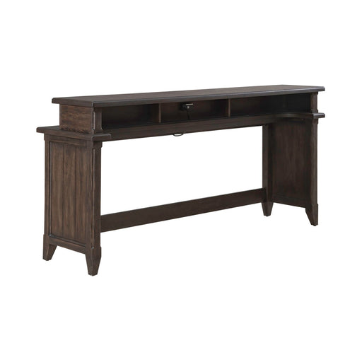 Paradise Valley Console Bar Table in Saddle Brown - homePLUS (Binghamton, NY)