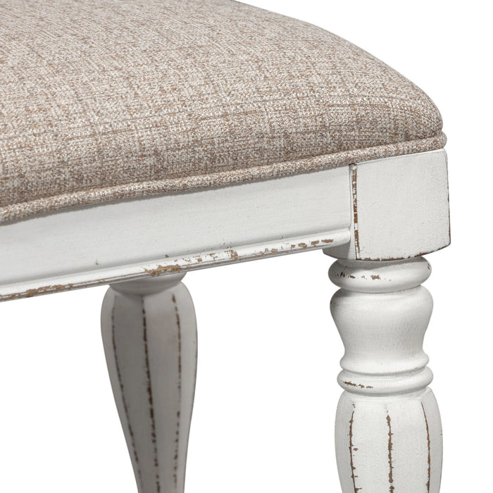 Magnolia Manor Accent Bench in Antique White image