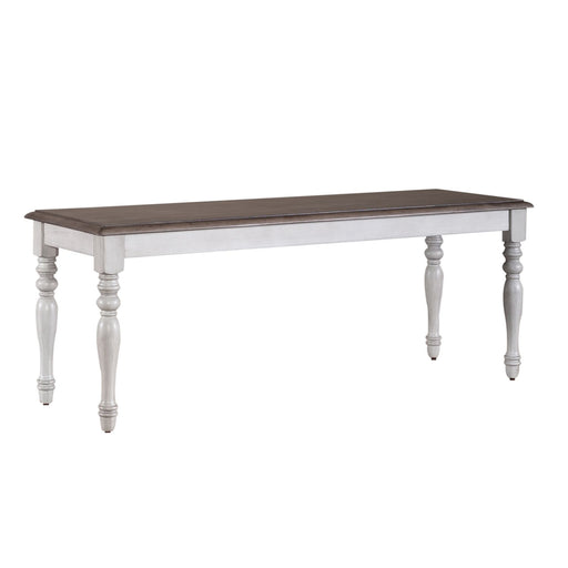 Ocean Isle Bench (RTA) in Antique White with Weathered Pine - homePLUS (Binghamton, NY)