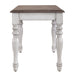 Ocean Isle Bench (RTA) in Antique White with Weathered Pine image
