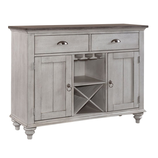Ocean Isle Buffet in Antique White with Weathered Pine - homePLUS (Binghamton, NY)