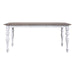 Ocean Isle Rectangular Leg Table in Antique White with Weathered Pine image