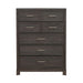 Modern Edge 5 Drawer Chest in Caffe - homePLUS (Binghamton, NY)