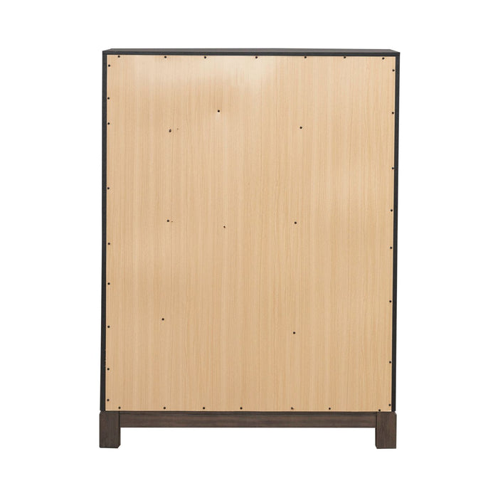 Modern Edge 5 Drawer Chest in Caffe - homePLUS (Binghamton, NY)