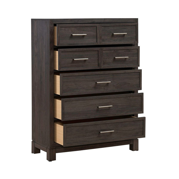 Liberty Furniture Modern Edge 5 Drawer Chest in Caffe