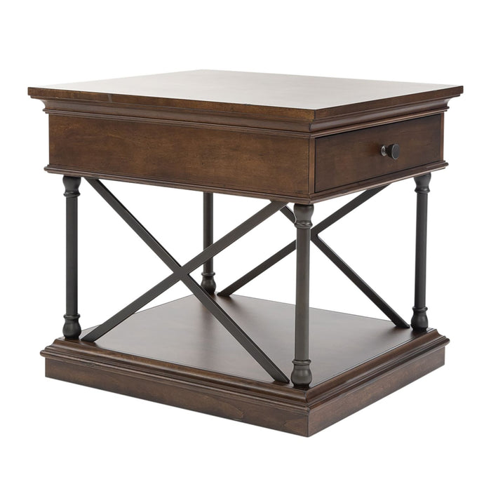Tribeca End Table in Cordovian Brown