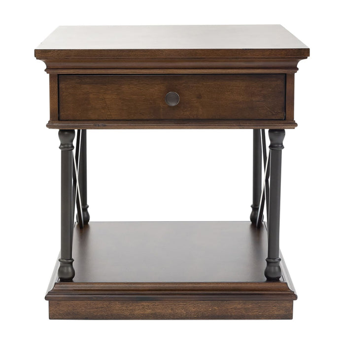Tribeca End Table in Cordovian Brown