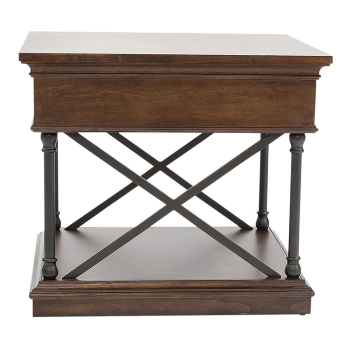 Tribeca End Table in Cordovian Brown