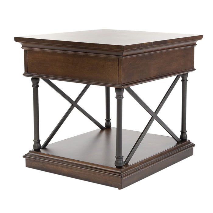 Tribeca End Table in Cordovian Brown