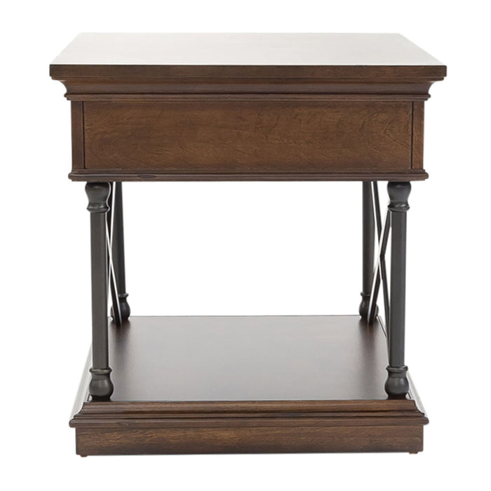 Tribeca End Table in Cordovian Brown
