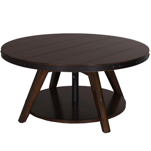 Aspen Skies Motion Cocktail Table in Russet Brown - homePLUS (Binghamton, NY)