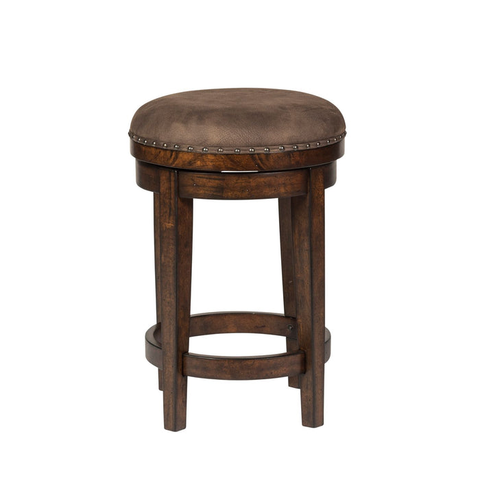 Aspen Skies Swivel Barstool in Russet Brown