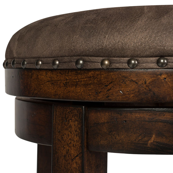 Aspen Skies Swivel Barstool in Russet Brown