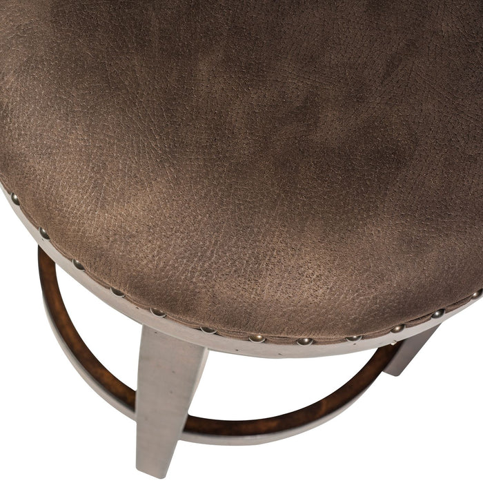 Aspen Skies Swivel Barstool in Russet Brown