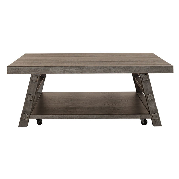 Modern Farmhouse Oversized Square Cocktail Table - homePLUS (Binghamton, NY)