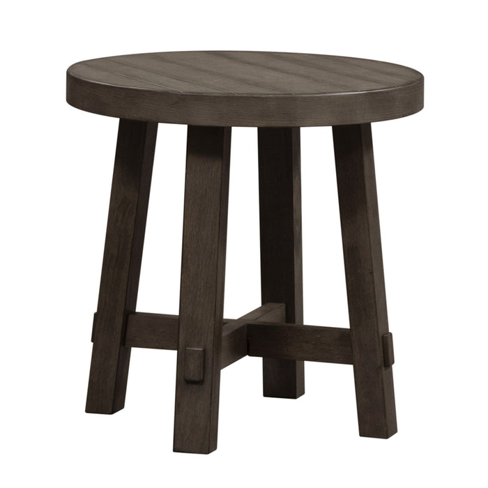 Modern Farmhouse Splay Leg Round End Table - homePLUS (Binghamton, NY)