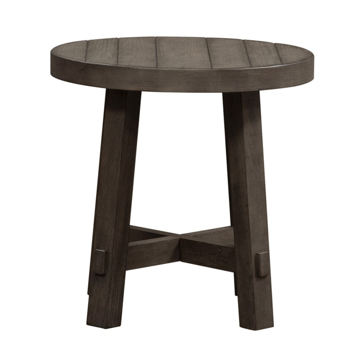 Modern Farmhouse Splay Leg Round End Table - homePLUS (Binghamton, NY)
