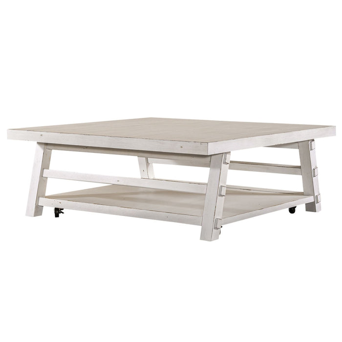 Modern Farmhouse Oversized Square Cocktail Table - homePLUS (Binghamton, NY)