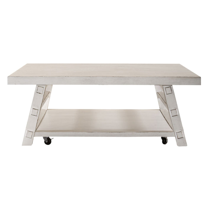 Modern Farmhouse Oversized Square Cocktail Table - homePLUS (Binghamton, NY)