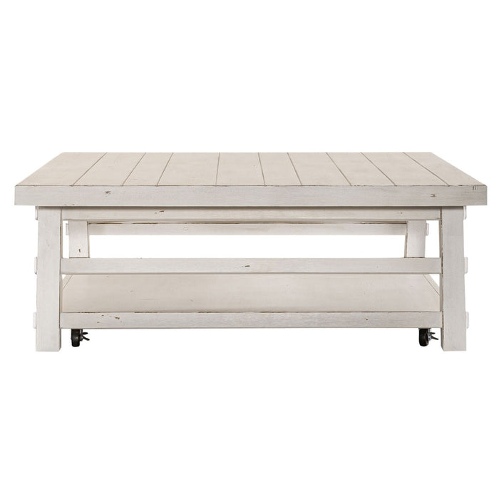 Modern Farmhouse Oversized Square Cocktail Table - homePLUS (Binghamton, NY)