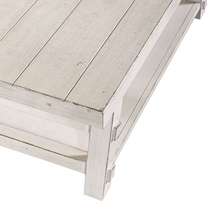Modern Farmhouse Oversized Square Cocktail Table - homePLUS (Binghamton, NY)