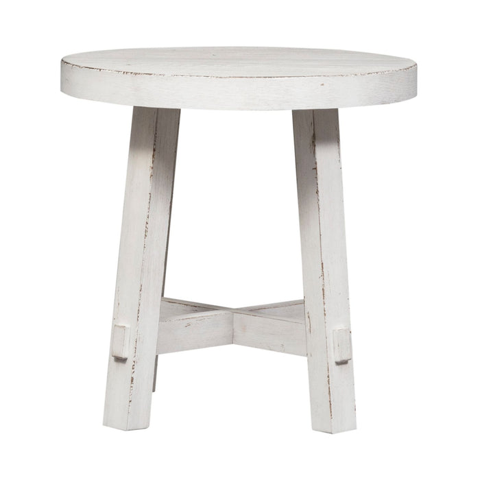 Modern Farmhouse Splay Leg Round End Table - homePLUS (Binghamton, NY)