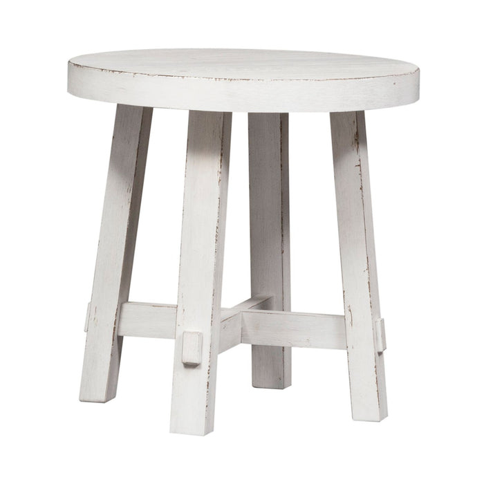 Modern Farmhouse Splay Leg Round End Table - homePLUS (Binghamton, NY)