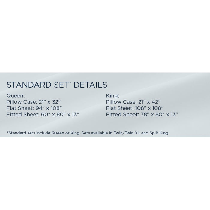 TEMPUR Classic Cotton Sheet Set Sleepy Silver Mist