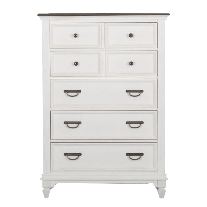 Allyson Park King California Panel Bed, Dresser & Mirror, Chest image