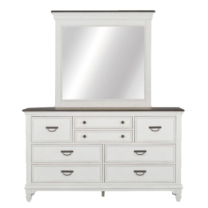 Allyson Park King California Panel Bed, Dresser & Mirror, Chest, Night Stand