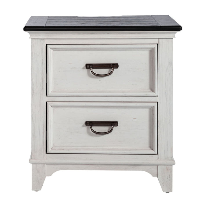 Allyson Park 2 Drawer Nightstand with Charging Station in White