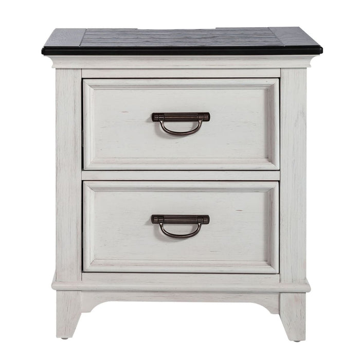 Liberty Furniture Allyson Park 2 Drawer Nightstand with Charging Station in White image
