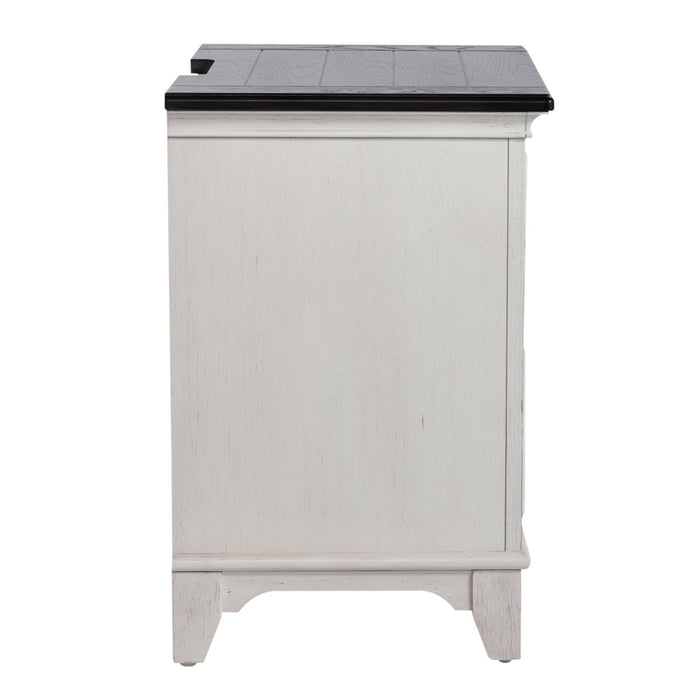 Allyson Park 2 Drawer Nightstand with Charging Station in White image