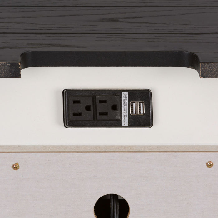 Allyson Park Nightstand in Wirebrushed White