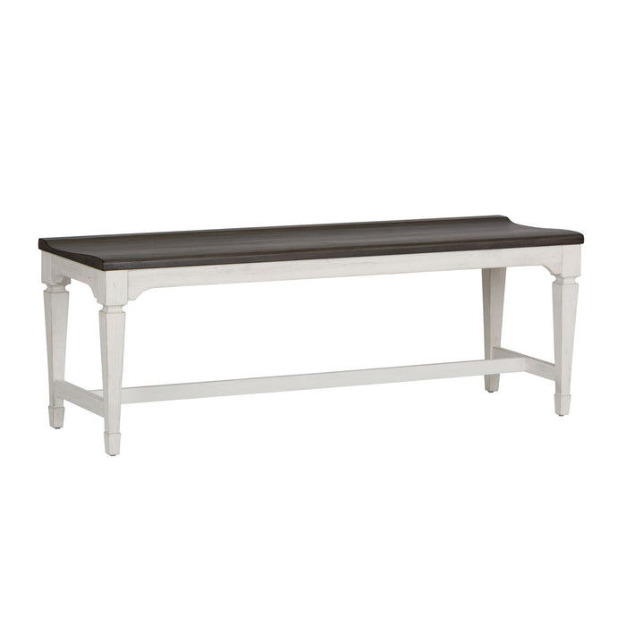 Allyson Park Wood Seat Bench in Wirebrushed White - homePLUS (Binghamton, NY)