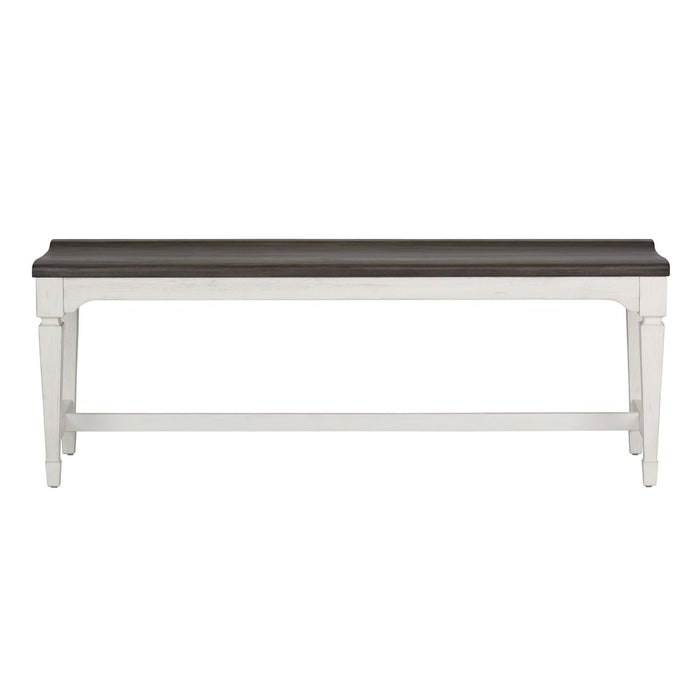 Allyson Park Wood Seat Bench in Wirebrushed White - homePLUS (Binghamton, NY)