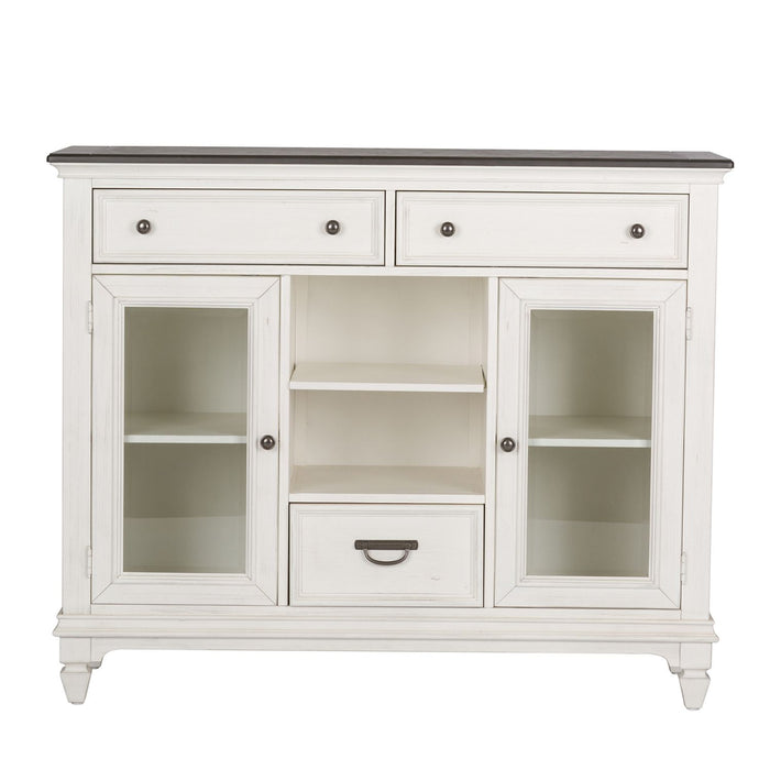 Allyson Park Buffet in White with Charcoal image