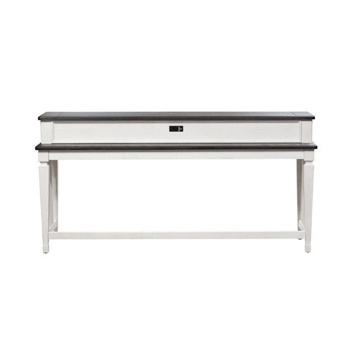 Allyson Park Console Bar Table in Wirebrushed White - homePLUS (Binghamton, NY)