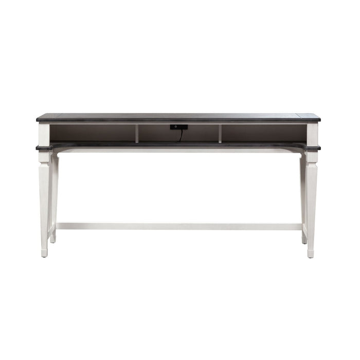 Allyson Park Console Bar Table in Wirebrushed White - homePLUS (Binghamton, NY)
