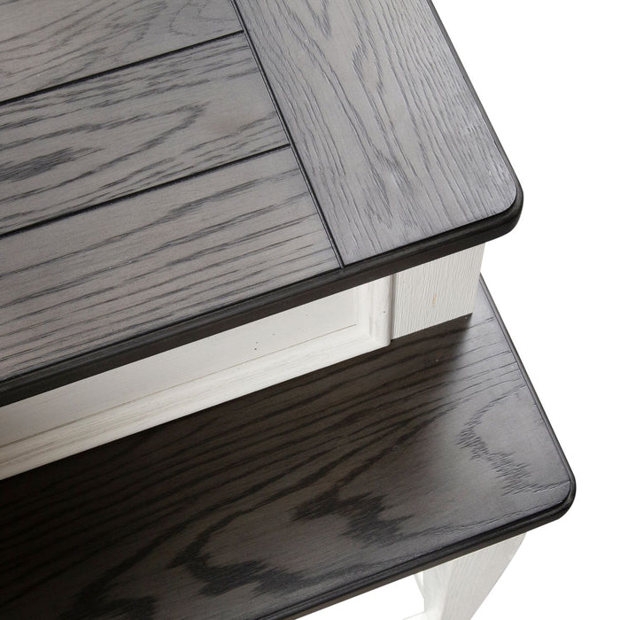 Allyson Park Console Bar Table in Wirebrushed White - homePLUS (Binghamton, NY)
